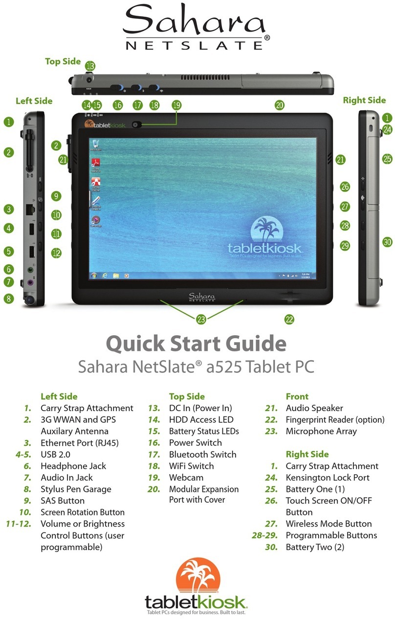 Sahara NetSlate a525 Manuel utilisateur