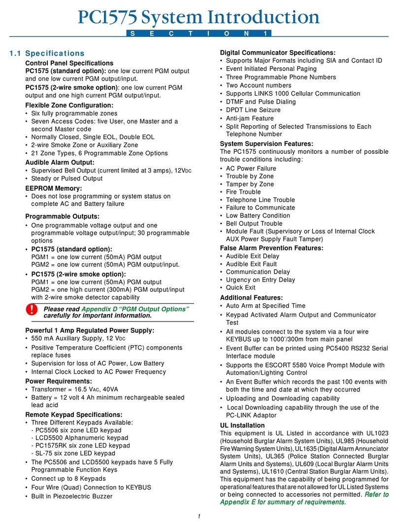 Digital Security Controls PC1575 Manuel utilisateur