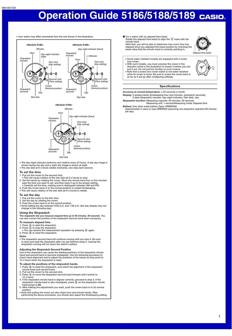 Casio 5186 Manuel utilisateur