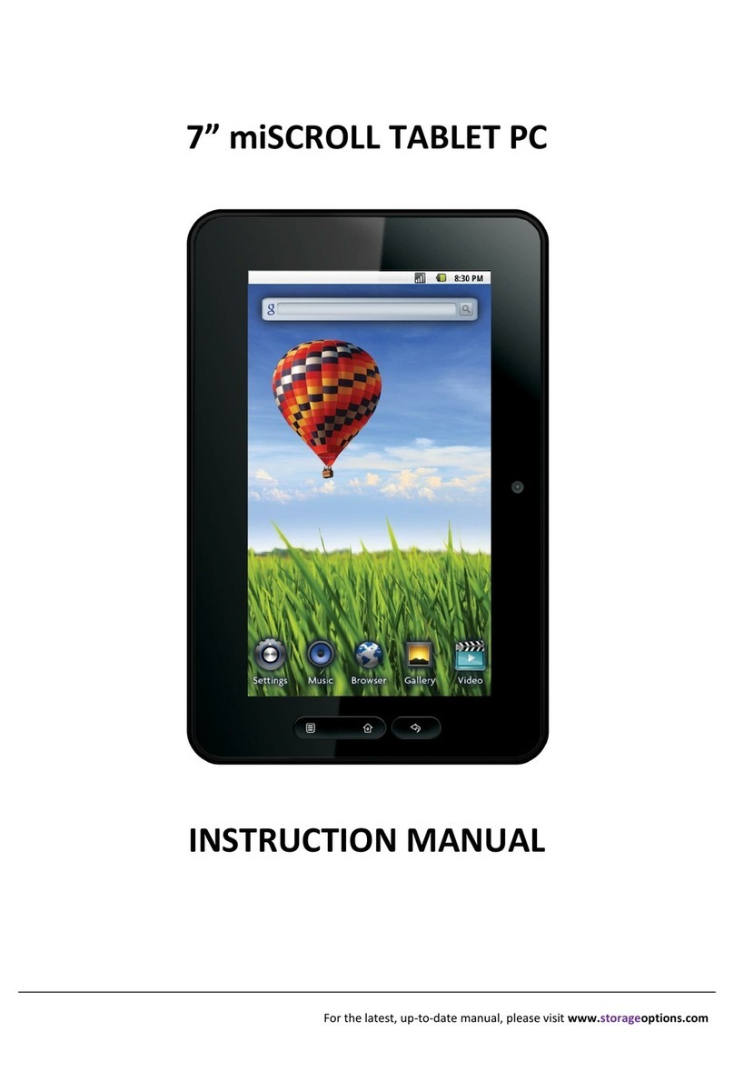 Storage Options 7" miSCROLL TABLET PC Manuel utilisateur