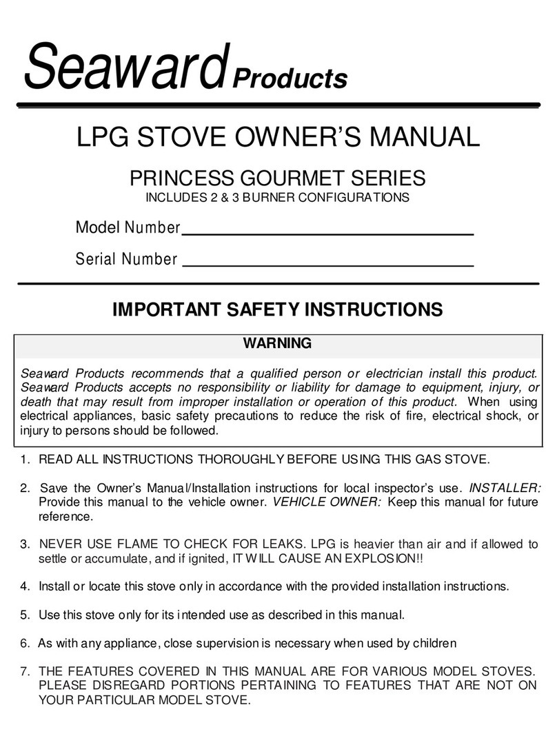 Seaward PRINCESS GOURMET SERIES Manuel utilisateur Seaward PRINCESS GOURMET SERIES Manuel utilisateur