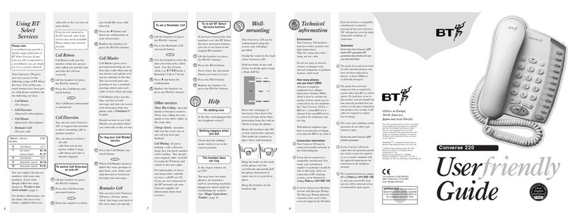 BT Converse 220 Manuel utilisateur BT Converse 220 Manuel utilisateur