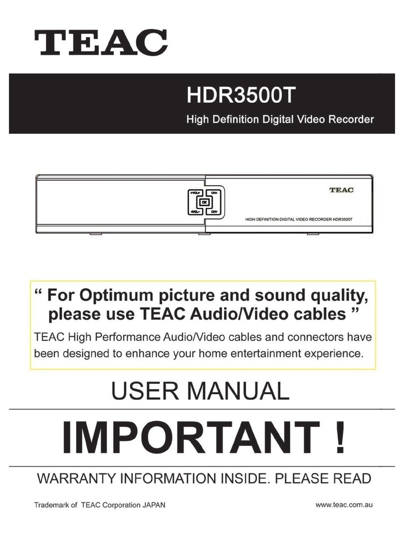 Teac HDR3500T Manuel utilisateur