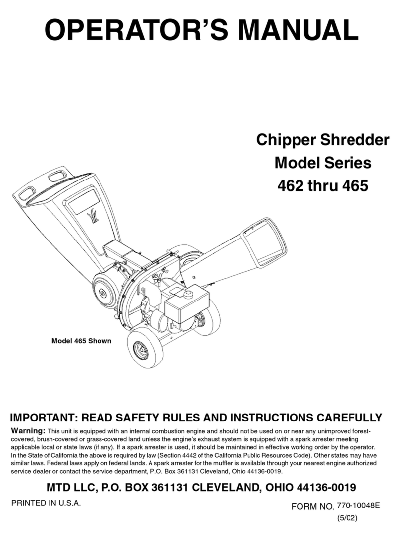 MTD Series 462 Manuel utilisateur