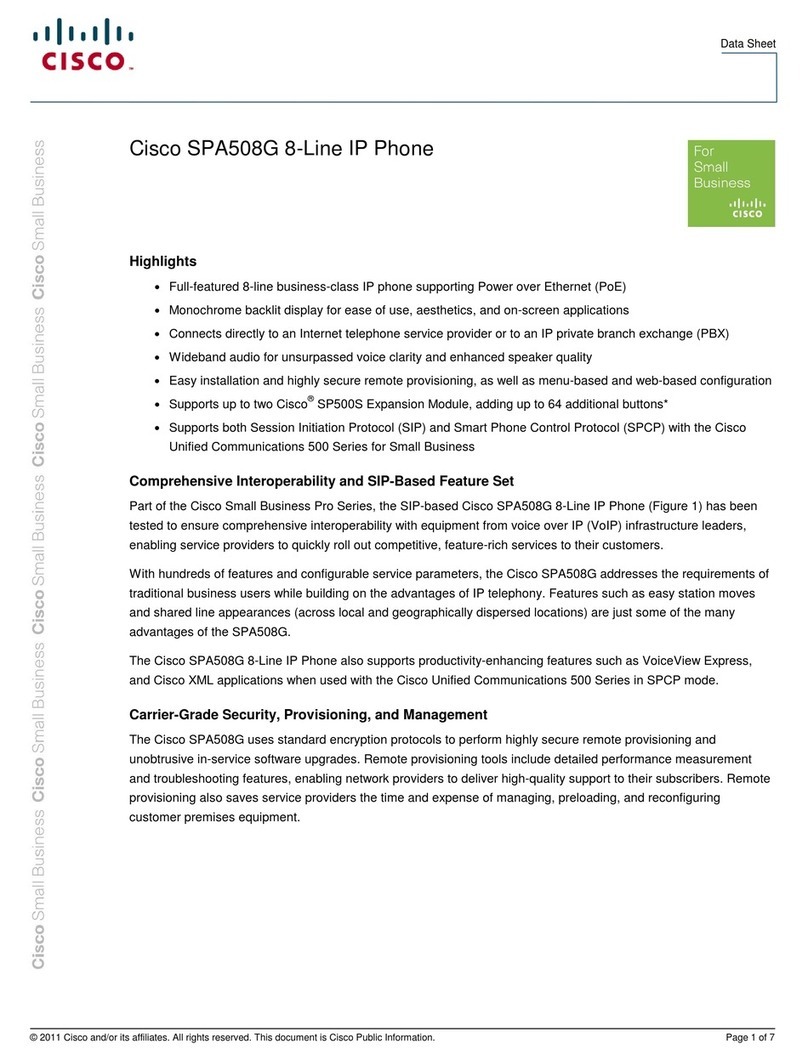 Cisco Small Business Pro SPA 508G Manuel utilisateur