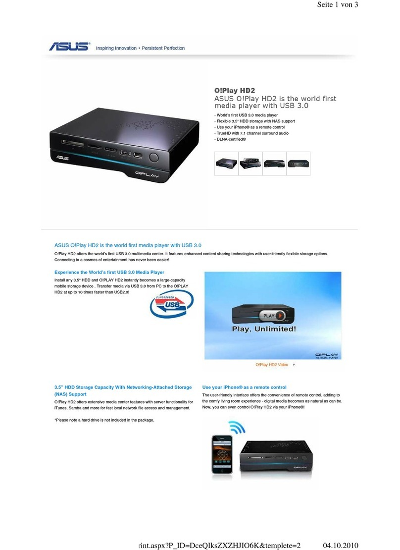 Asus OPLAY HD2 Manuel utilisateur