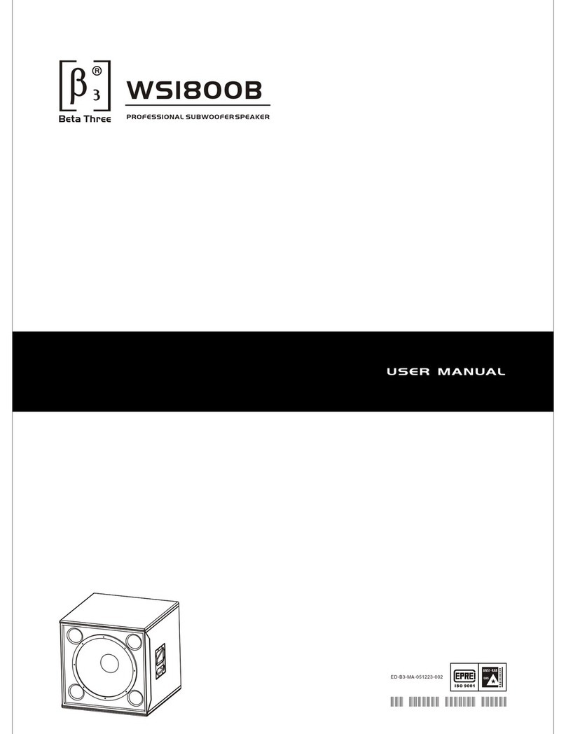 Beta Three WS1800B Manuel utilisateur Beta Three WS1800B Manuel utilisateur