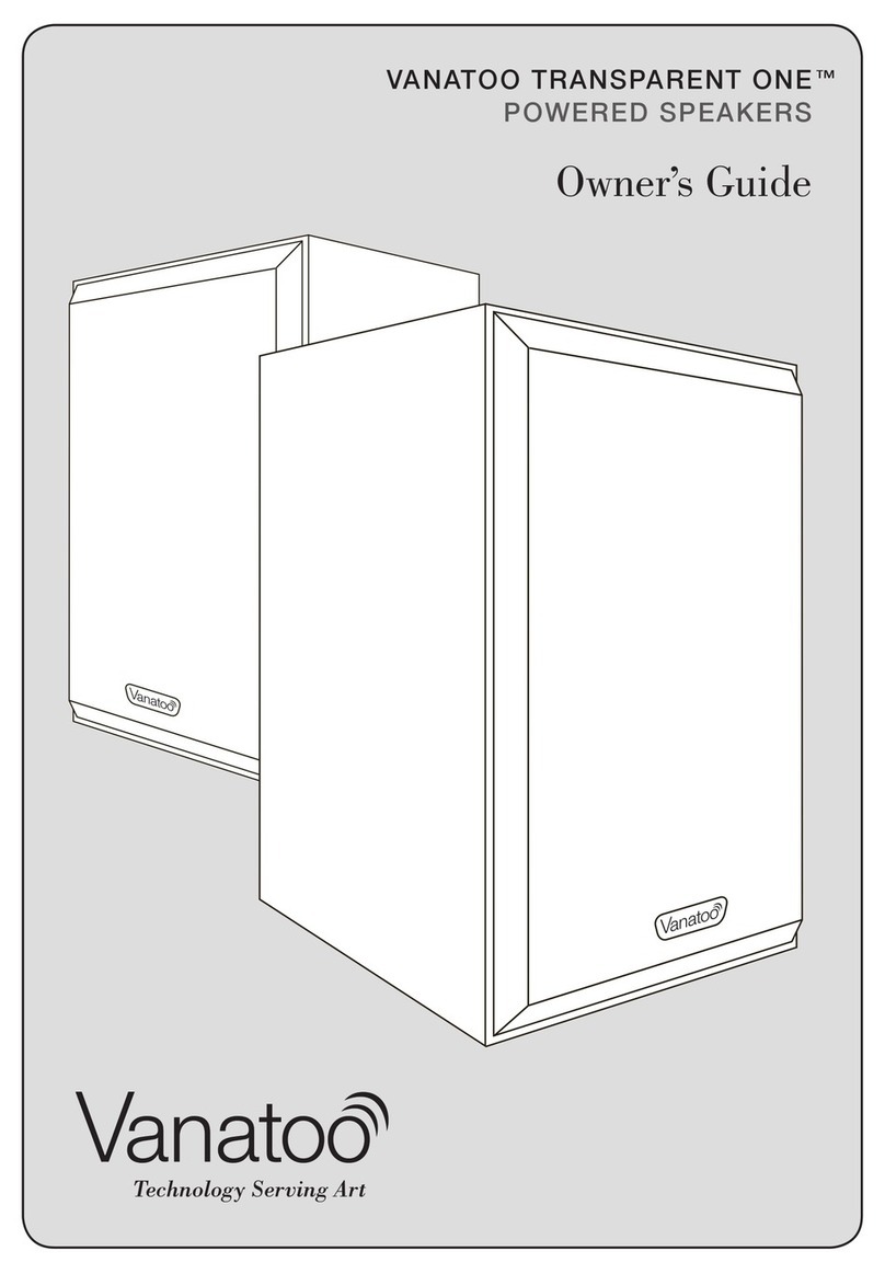 Vanatoo Transparent One Manuel utilisateur