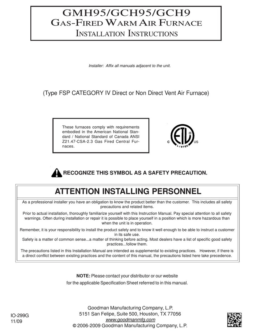 Goodman GCH95 Manuel utilisateur