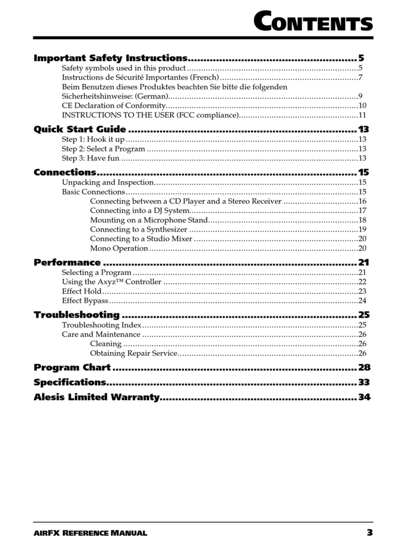 Alesis airFX Manuel utilisateur