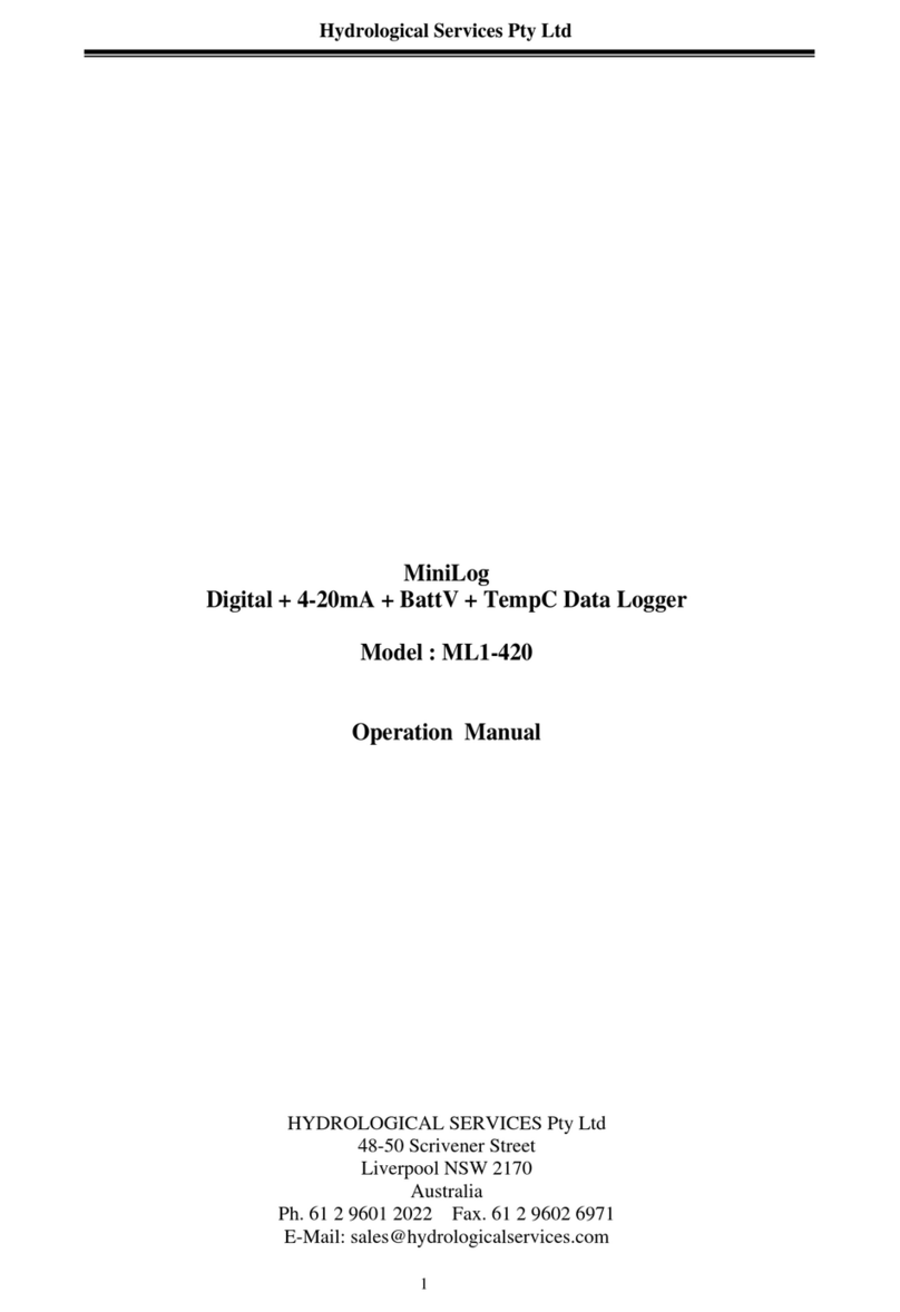 HYDROLOGICAL SERVICES ML1-420 Manuel utilisateur