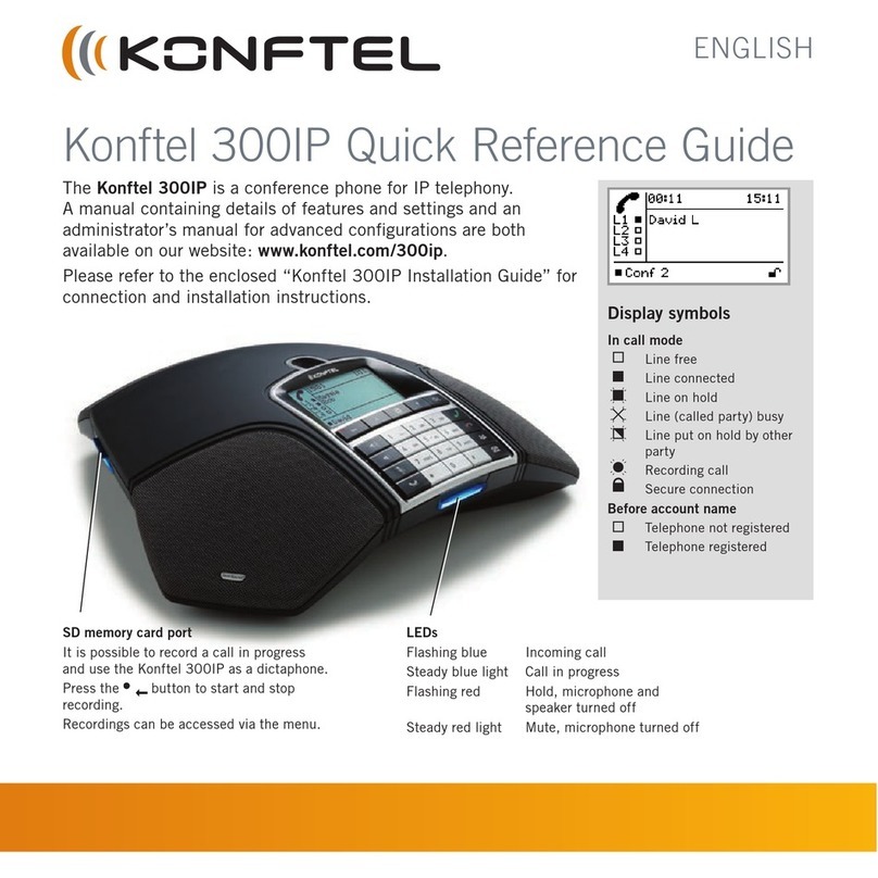 Konftel Konftel 300IP Manuel utilisateur Konftel Konftel 300IP Manuel utilisateur