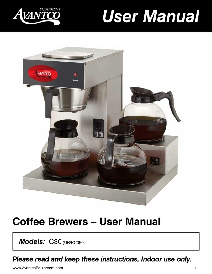 Avantco C30 Manuel utilisateur