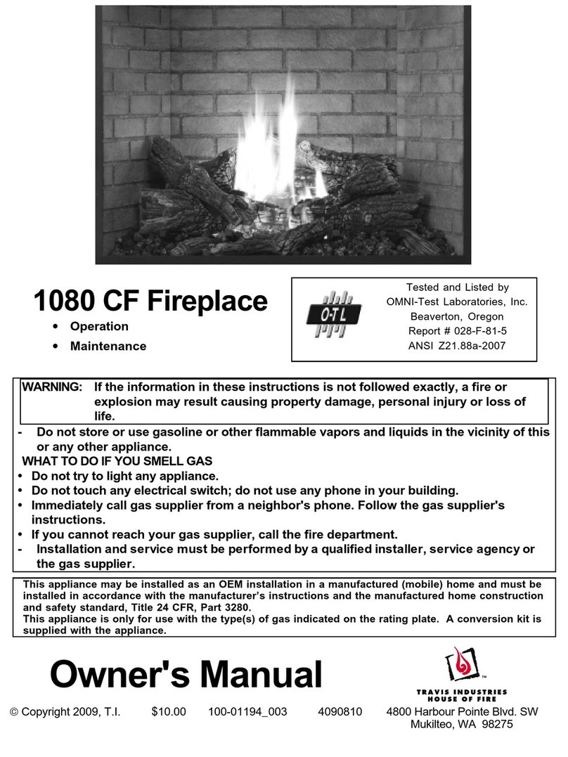 Travis Industries 1080 CF Manuel utilisateur Travis Industries 1080 CF Manuel utilisateur