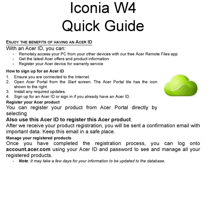 Acer Iconia W4 Manuel utilisateur