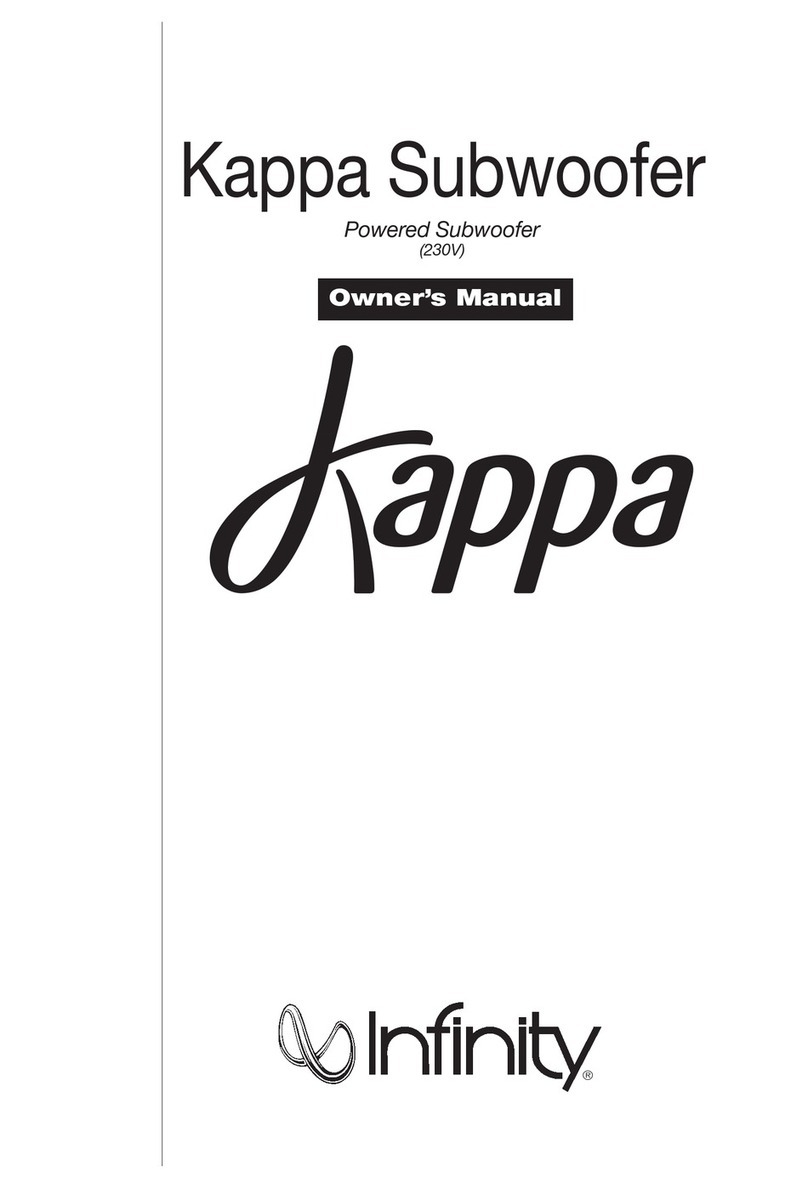 Infinity Kappa Center Manuel utilisateur