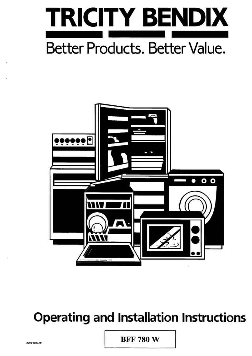 Tricity Bendix BFF 780 W Manuel utilisateur