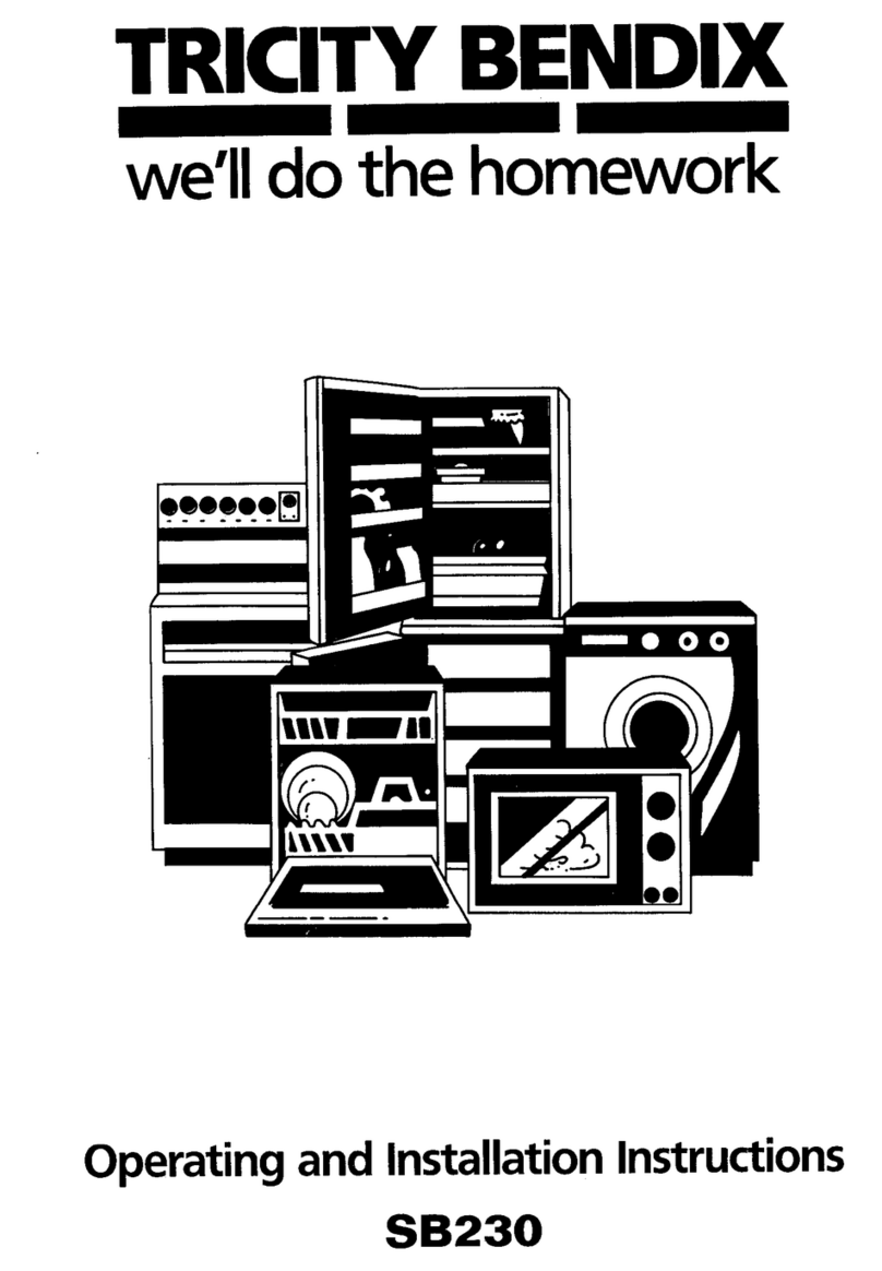 Tricity Bendix SB230 Manuel utilisateur Tricity Bendix SB230 Manuel utilisateur