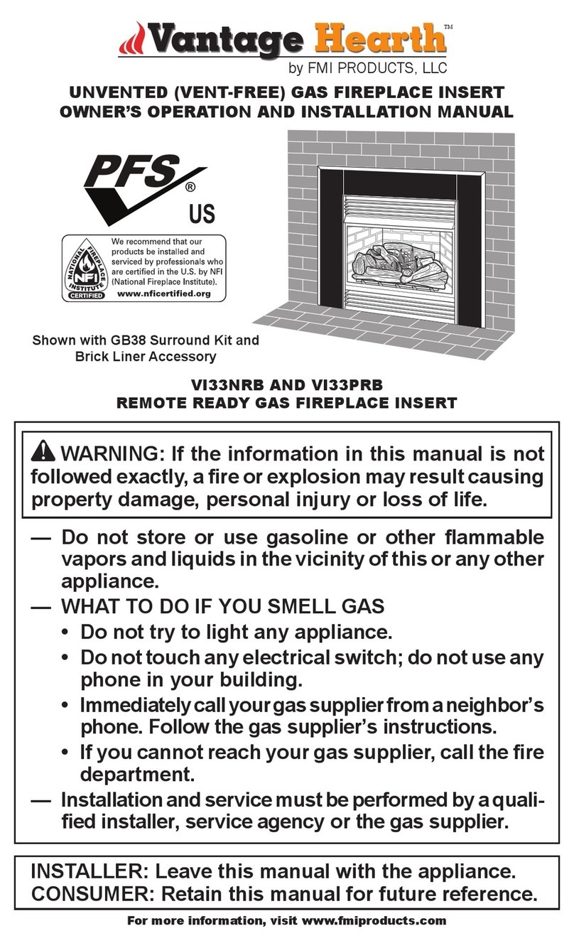 Vantage Hearth VI33NRB Fiche technique