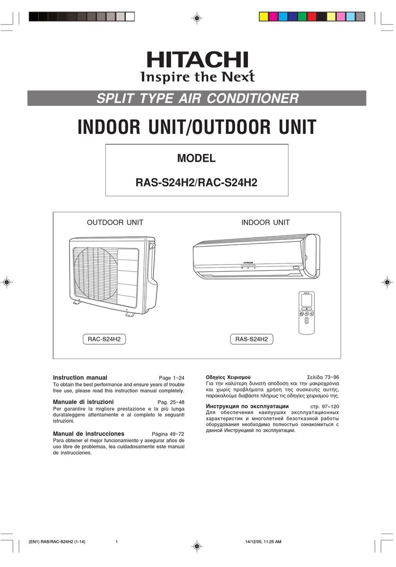 Hitachi RAS-S24H2 Manuel utilisateur