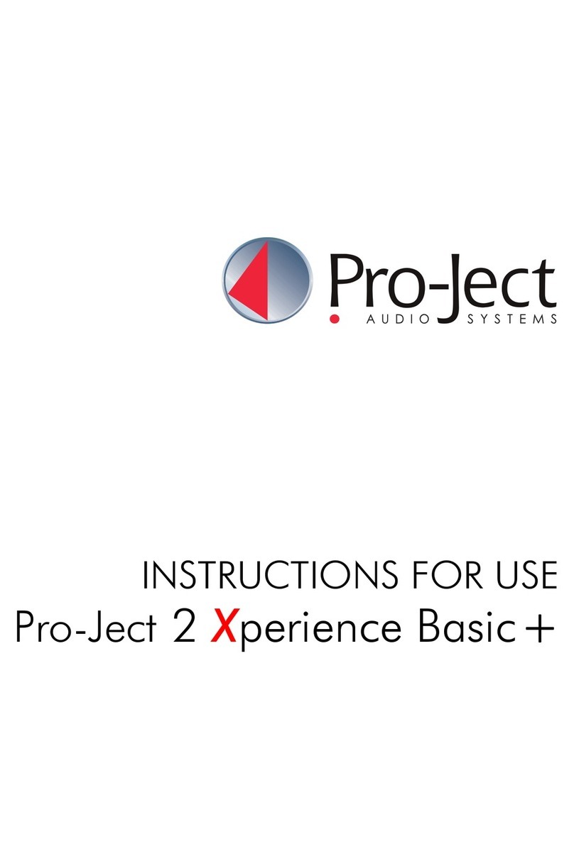 Pro-Ject Audio Systems 2 Xperience Basic + Manuel utilisateur