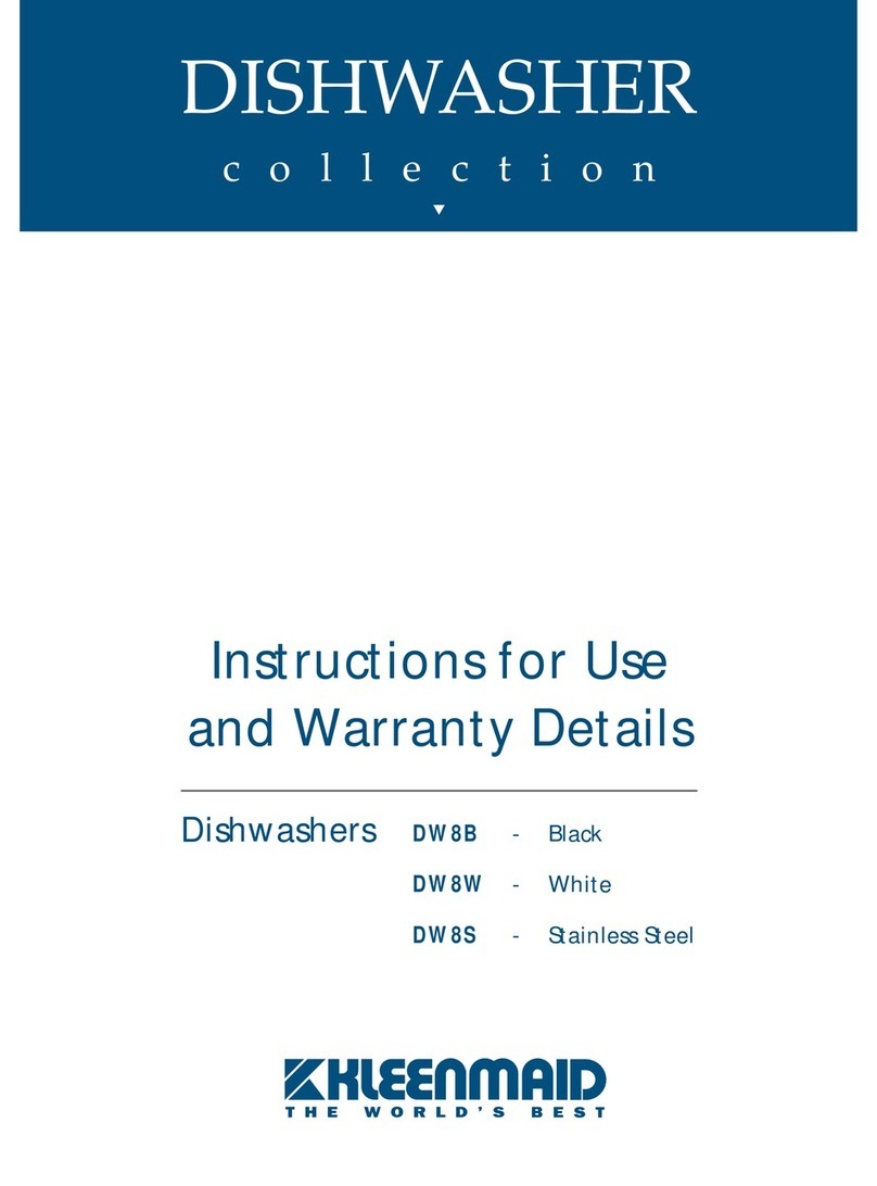 Kleenmaid DW8B Manuel utilisateur
