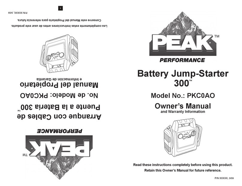 Peak Portable Power System 300 Manuel utilisateur