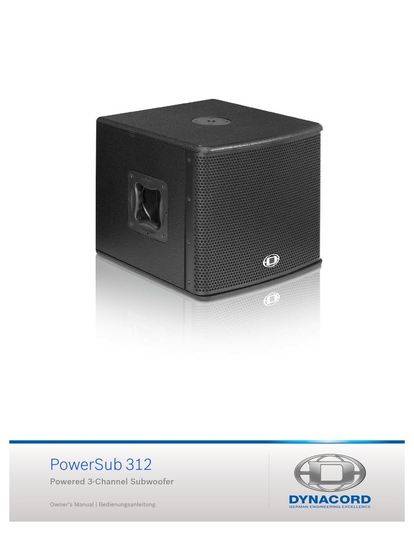 Dynacord PowerSub 312 Manuel utilisateur
