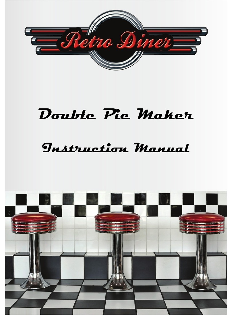 Retro Diner Double Pie Maker Manuel utilisateur