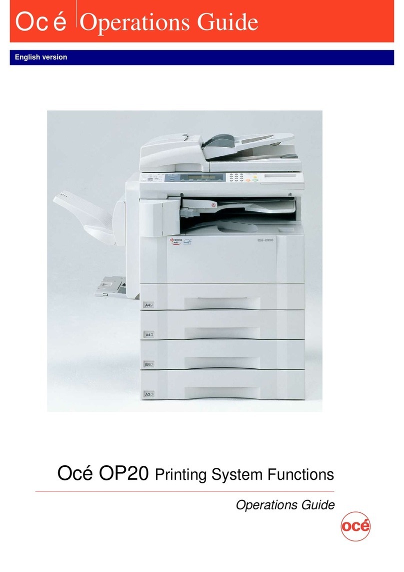 Oce OP20 Manuel utilisateur