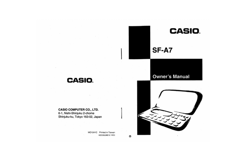 Casio SF-A7 Manuel utilisateur