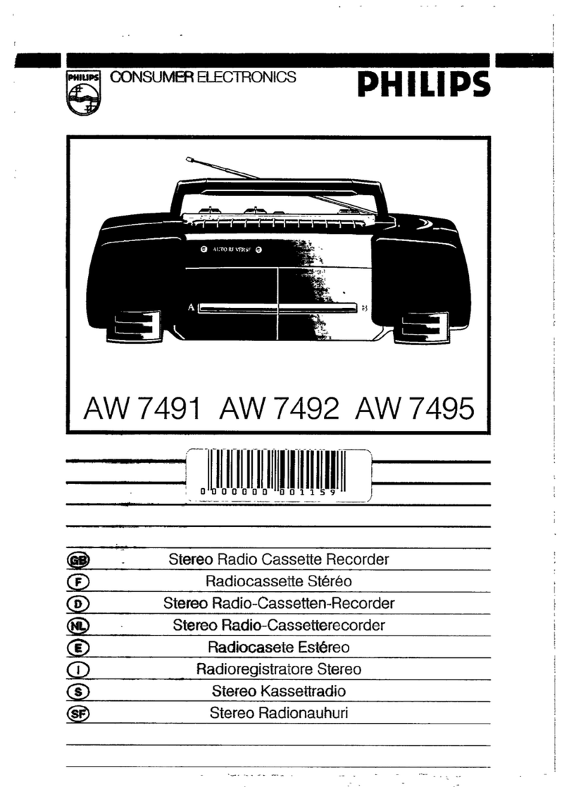 Philips AW 7495 Manuel utilisateur Philips AW 7495 Manuel utilisateur