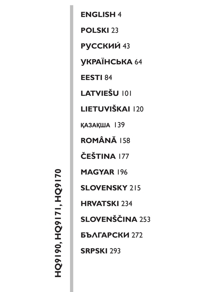 Philips HQ9190 Manuel utilisateur
