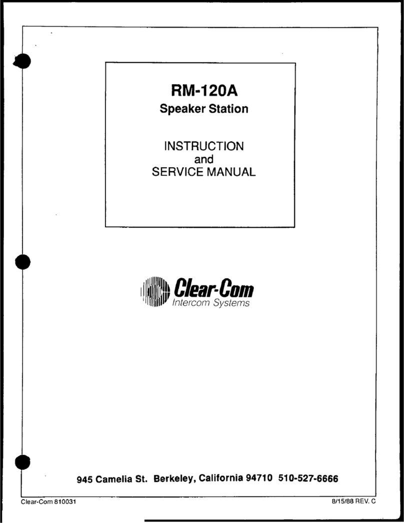 Clear-Com RM-120A Guide de dépannage