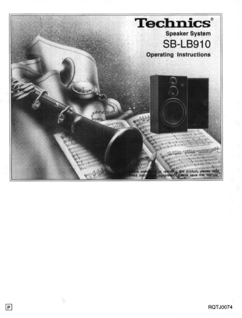 Technics SB-LB910 Manuel utilisateur Technics SB-LB910 Manuel utilisateur