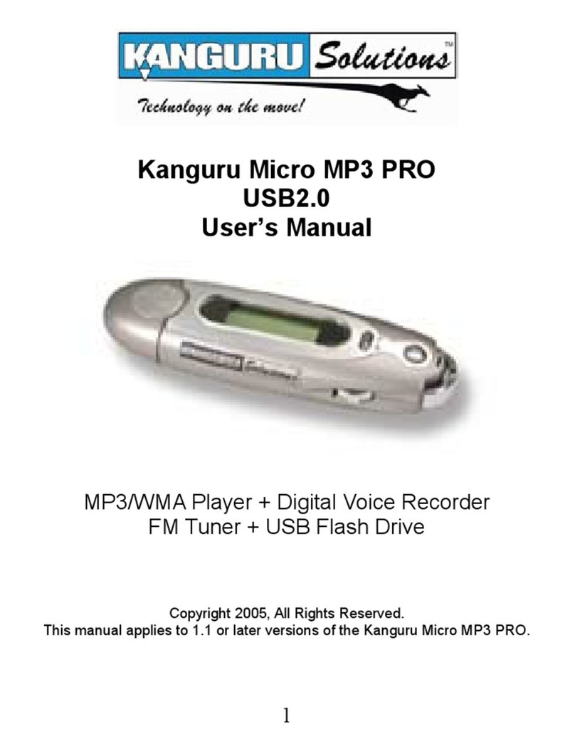 Kanguru Micro MP3 PRO USB2.0 Manuel utilisateur