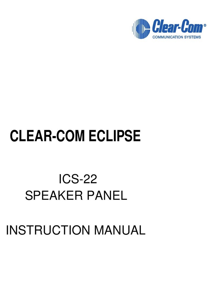 Clear-Com ECLIPSE ICS-22 Manuel utilisateur