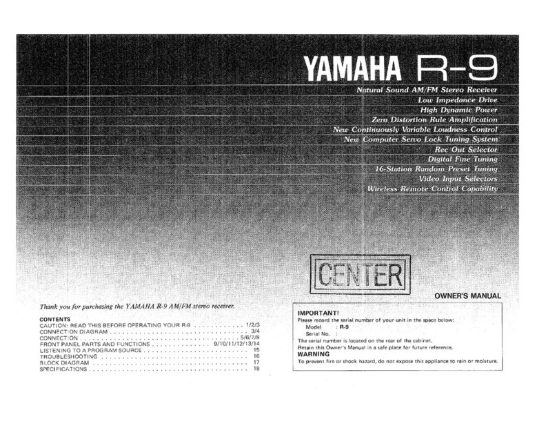 Yamaha R-9 Manuel utilisateur Yamaha R-9 Manuel utilisateur