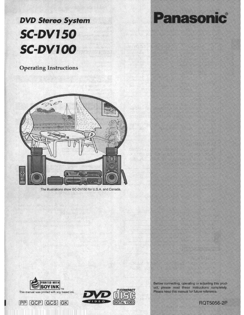 Panasonic SCDV150 - MINISYS 5-D DVD CHGR Manuel utilisateur Panasonic SCDV150 - MINISYS 5-D DVD CHGR Manuel utilisateur