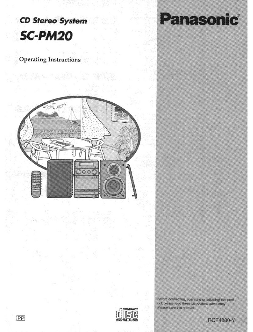 Panasonic SCPM20 - CD STEREO SYSTEM Manuel utilisateur