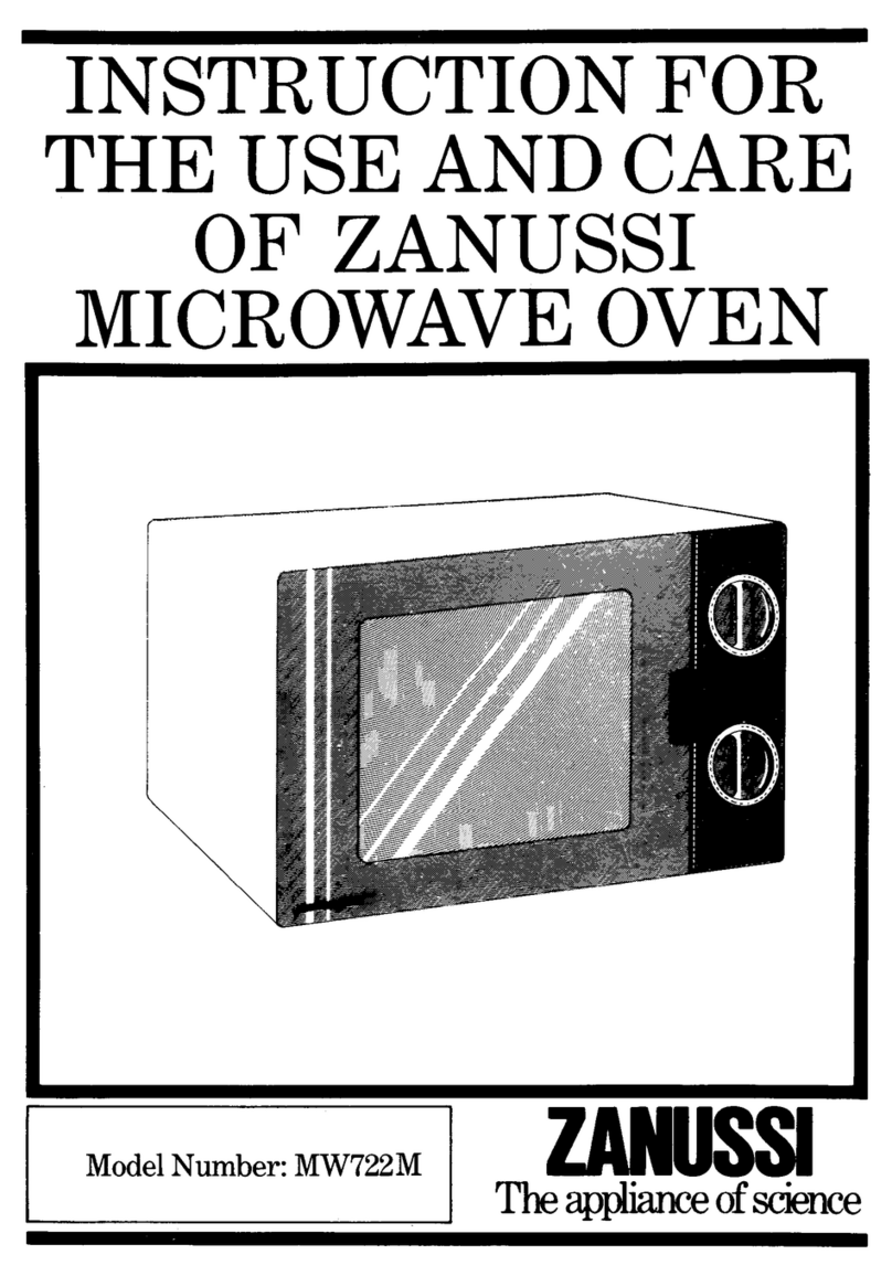 Zanussi MW722M Instructions de montage Zanussi MW722M Instructions de montage