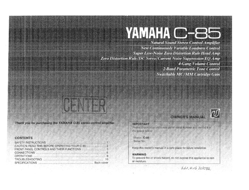 Yamaha C-85 Manuel utilisateur