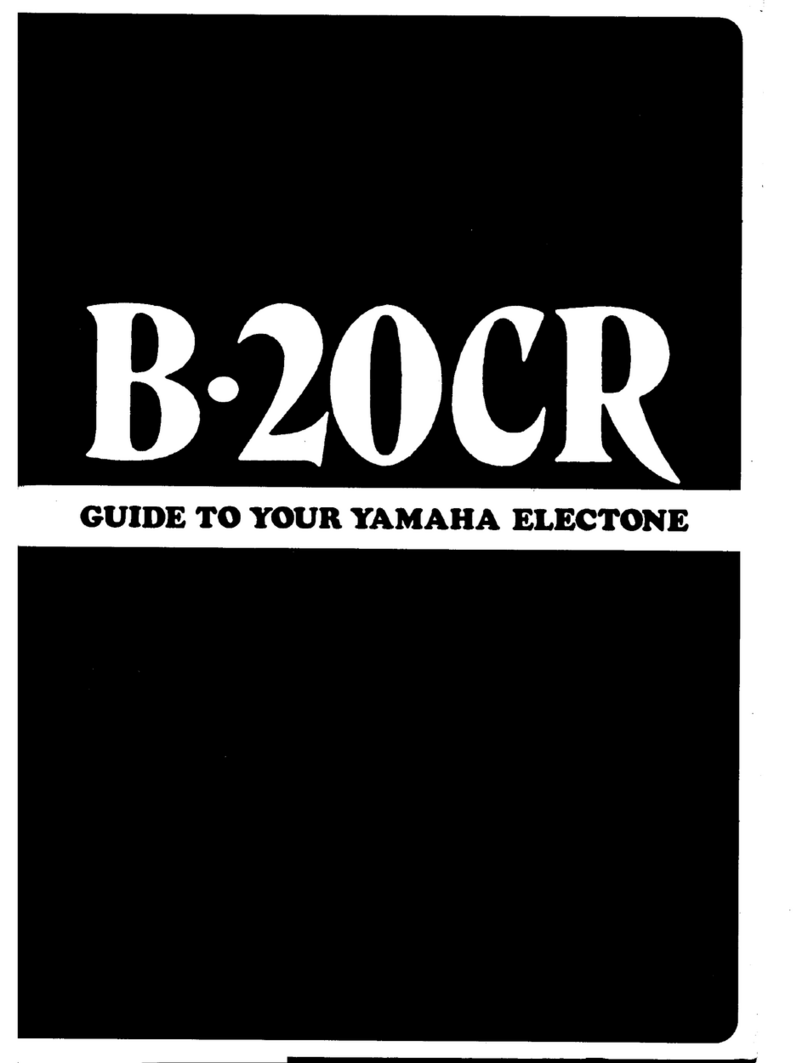 Yamaha Electone B-20CR Manuel utilisateur