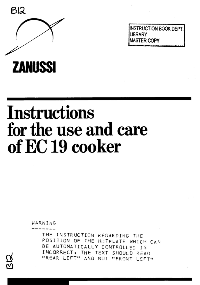 Zanussi EC19 Manuel utilisateur