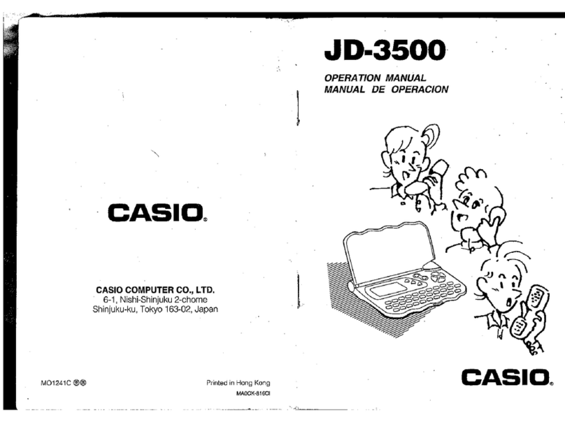 Casio JD-3500 Manuel utilisateur