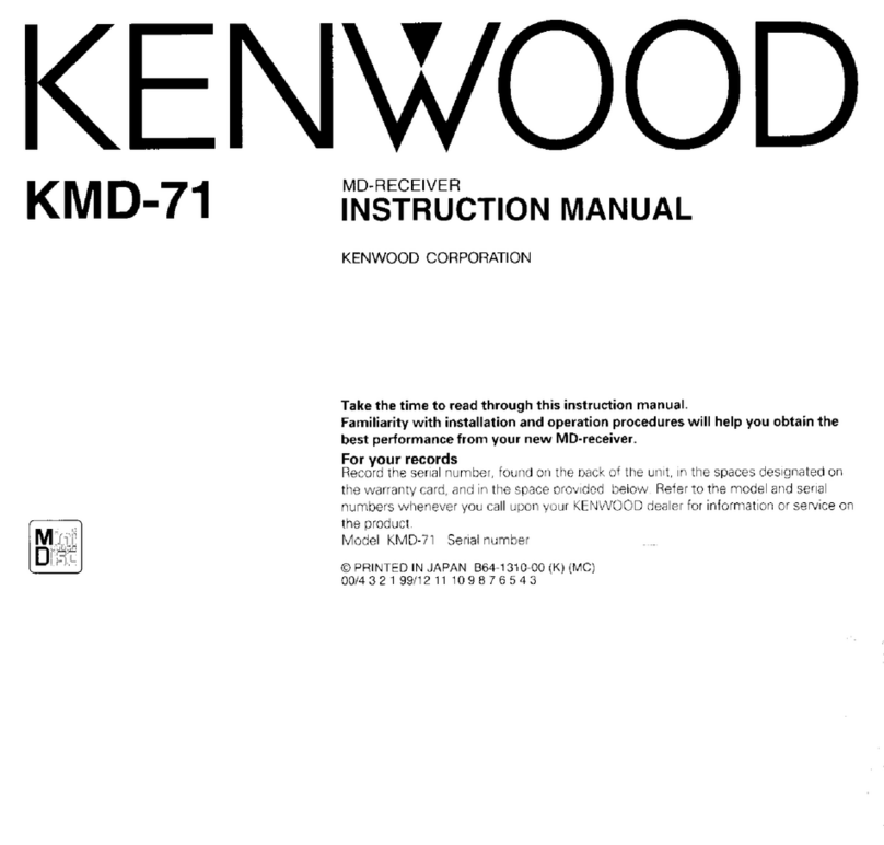 Kenwood KMD-71 Manuel utilisateur