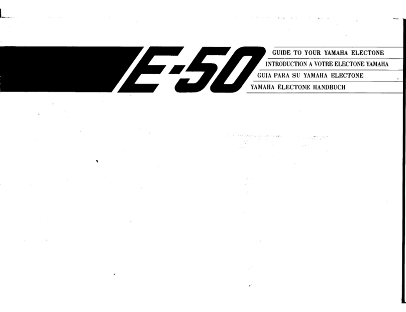 Yamaha Electone E-50 Manuel utilisateur