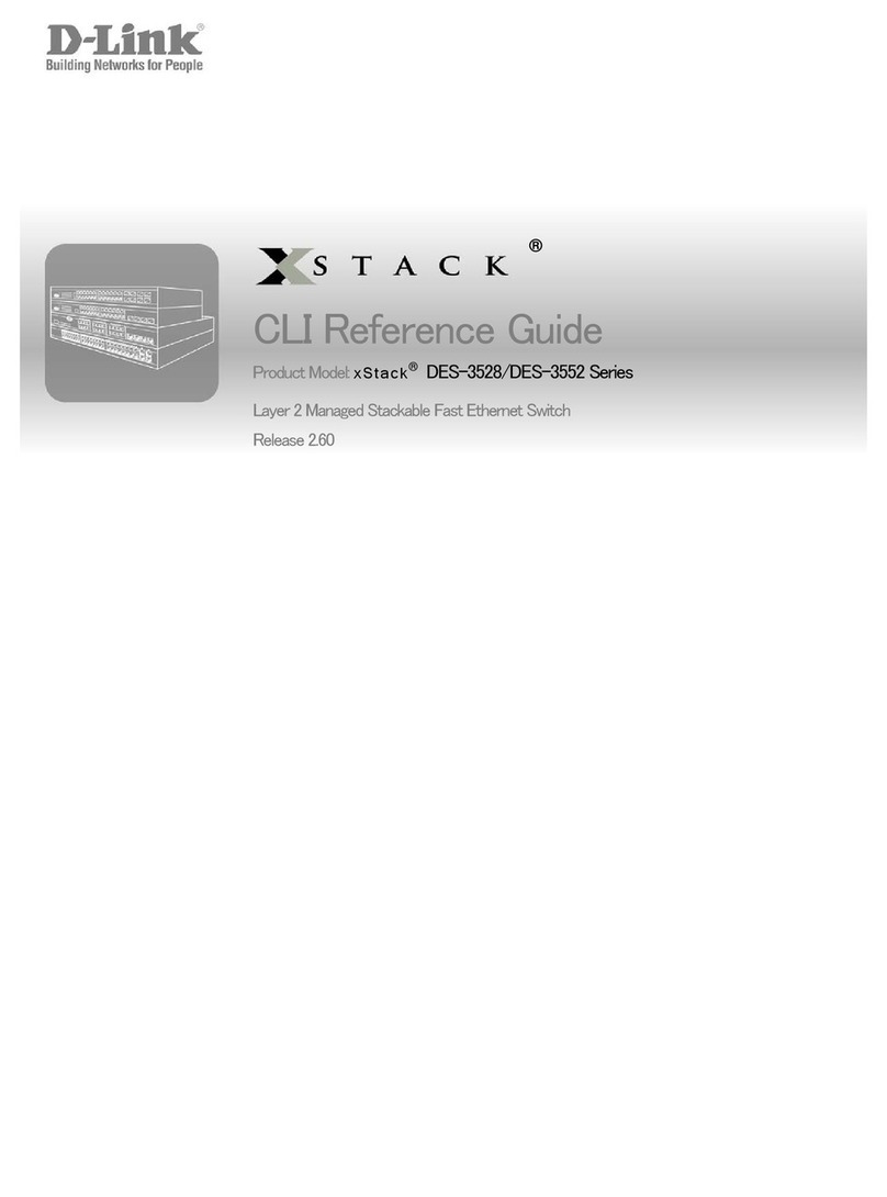 D-Link DES-3528 - xStack Switch - Stackable Mode d’emploi D-Link DES-3528 - xStack Switch - Stackable Mode d’emploi