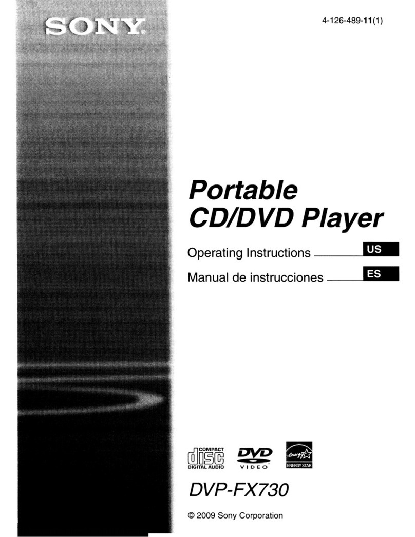 Sony DVP-FX730 - Portable Dvd Player Manuel utilisateur Sony DVP-FX730 - Portable Dvd Player Manuel utilisateur