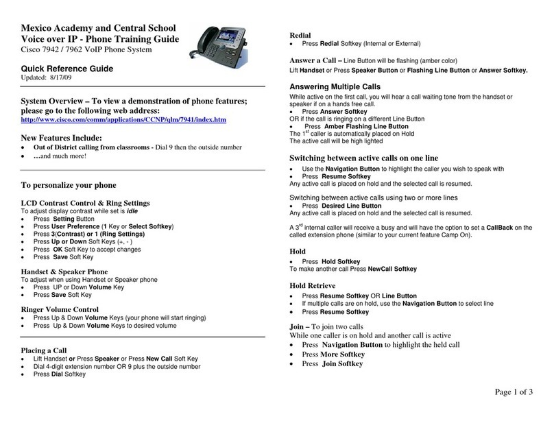 Cisco 7942 Manuel utilisateur